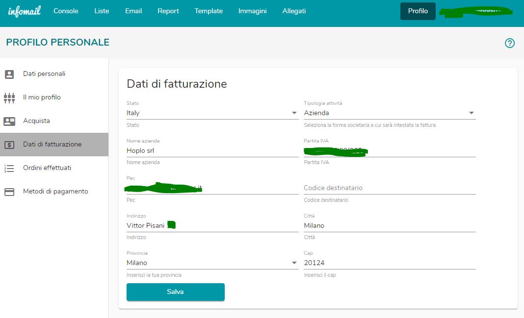 inserimento-dati-fatturazione-infomail