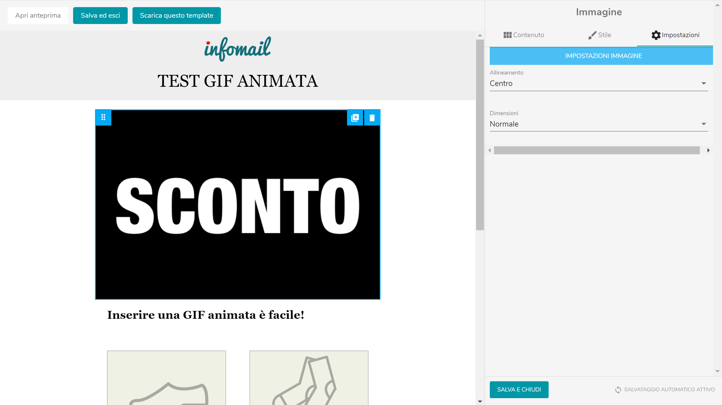 Come inserire una GIF animata nella newsletter